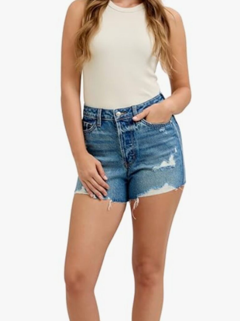 Judy Blue High Waist Rigid Magic Destroy Cut Off Shorts
